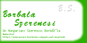 borbala szerencsi business card